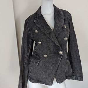 Denim Army-Style Blazer